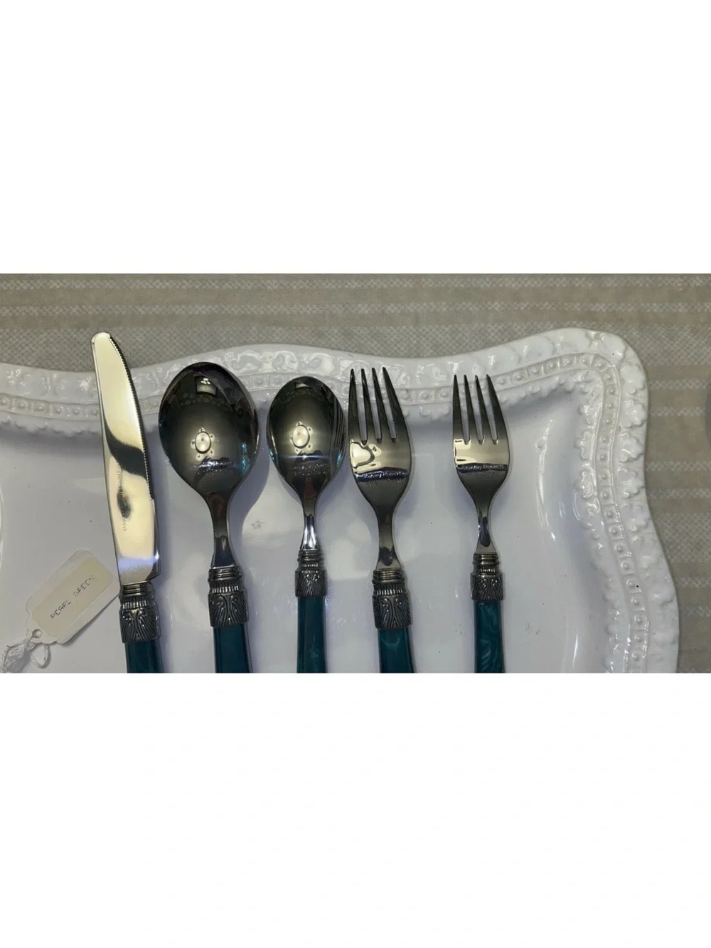 Vintage Stanley Roberts Single 5-piece Place Setting In Pearlescent Green NWT